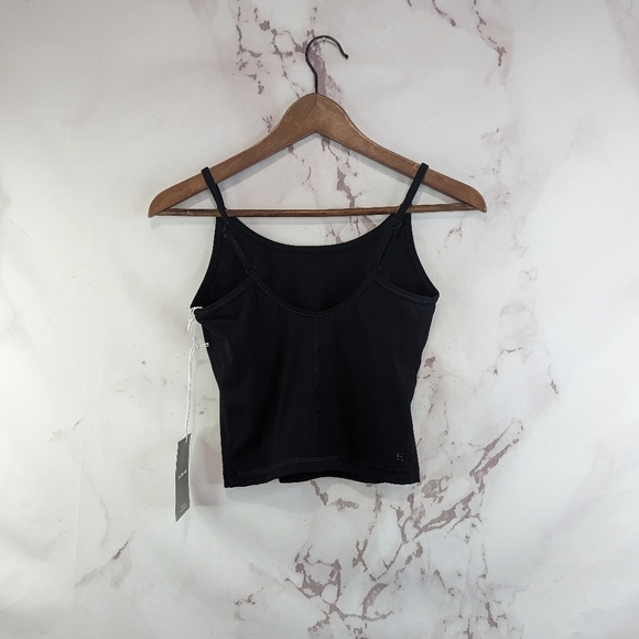 Everlane Tank Top Women Black Crop The Perform Cami Shelf Bra NEW - Picture 7 of 13